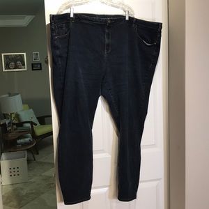 Lane Bryant dark blue skinny jeans size 28 wide-r